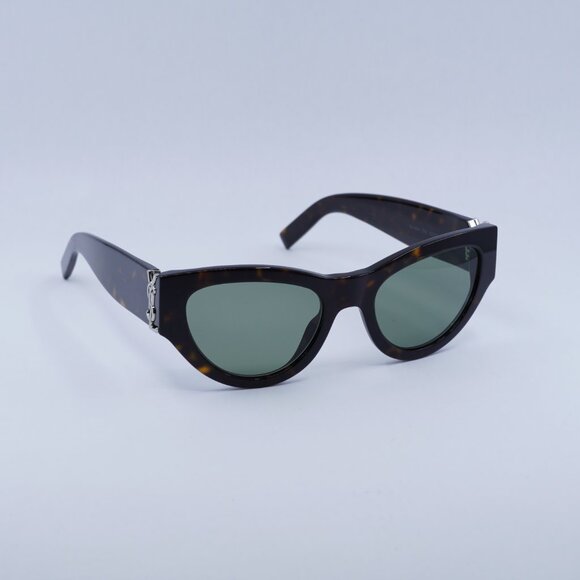 🕶️ New Saint Laurent SLM94 008 Sunglasses - Dark Havana Frame, Green Lenses - Picture 5 of 11